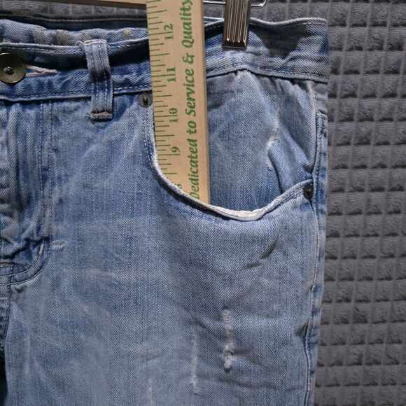 Converse Distressed Light Wash Jeans 36x30 VTG Y2K 90s Low Rise Workwear Grunge - Picture 5 of 16